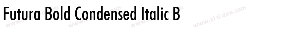 Futura Bold Condensed Italic BT字体转换